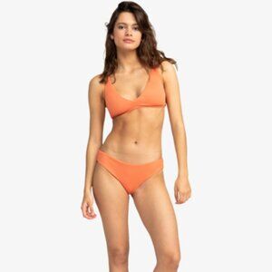 BIKINI SET: Roxy Love The Oceana Bikini Top & Comber Bottom In Orange/Tea …